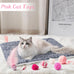 mallmall6 10pcs cat toy set interactive cat toys pack feather teaser wand cat springs mice crinkle balls pink