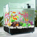 Quozuo small fish tank decorations aquarium accessories 8-piece set with broken barrel and coral hideout ornaments