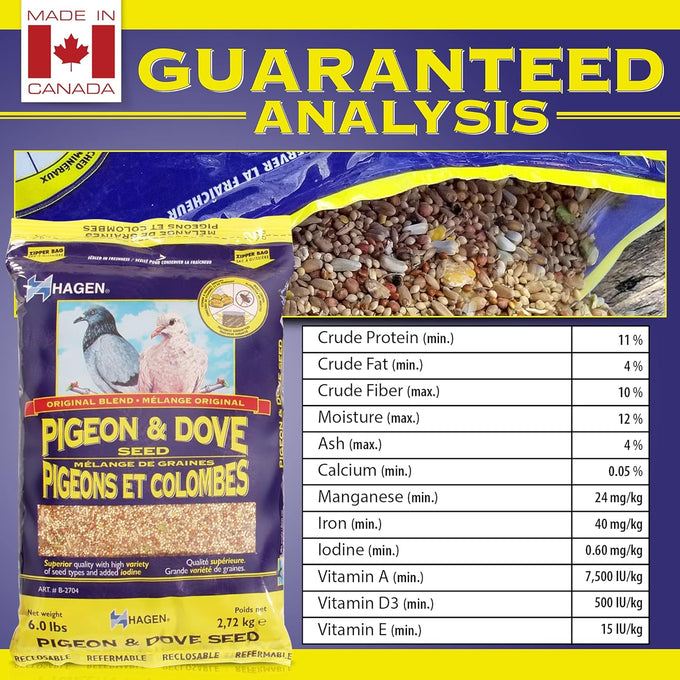 hagen original formula pigeon & dove seed nutritionally complete 6 lb bag