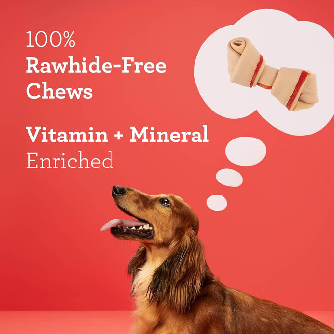 DreamBone Mini Rawhide-Free Chicken and Vegetable Dog Chews, 50 Count, Bone-Shaped