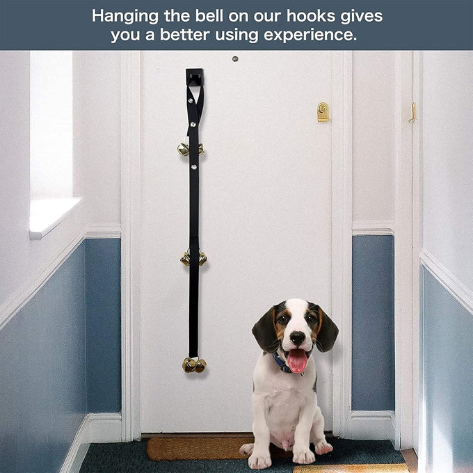Luckyiren Upgraded Puppy Bells Dog Doorbells for Door Knob Training Go Outside Premium Quality 3 Snaps Adjustment