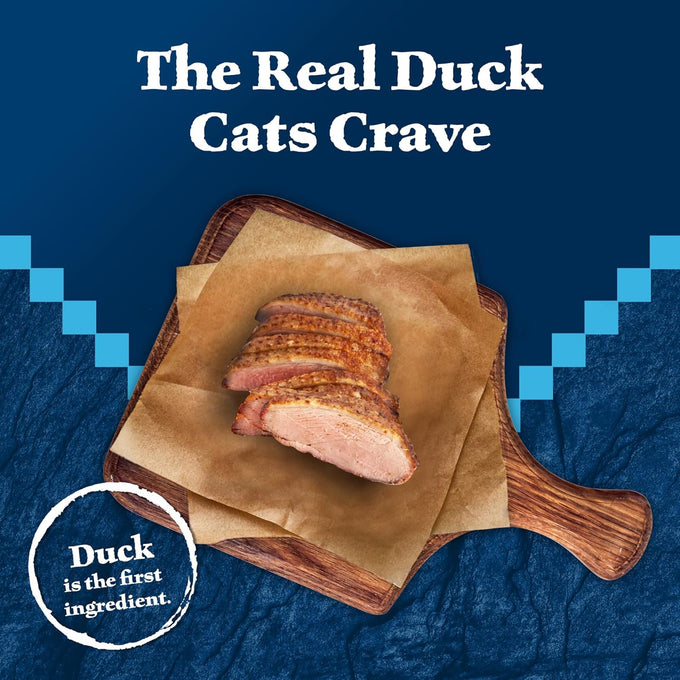 Blue Buffalo Wilderness Duck Paté Grain-Free Wet Cat Food for Adults, 24 x 3-oz Cans
