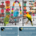 7-pack parakeet natural wood toys for small birds parrot hanging cage toy perch stand