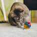 SIMENA Parrot Ball Toy with Bell, Cage Hanging Accessory for Medium to Large Birds, Durable Plastic and Metal, Set of 1