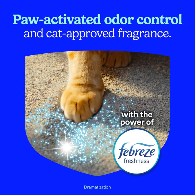 Fresh Step Advanced Multi Cat Clumping Litter with Febreze, 17.5 lb, Heavy Duty, Low-Dust, Odor-Block Formula