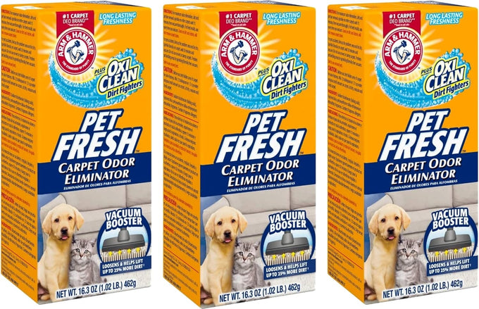 Arm & Hammer Pet Fresh Carpet Odor Eliminator Plus Oxi Clean 48.9 oz 3-pack
