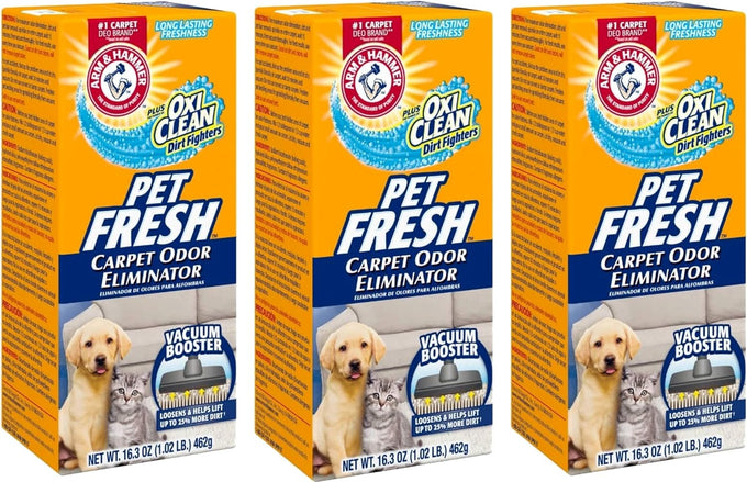 Arm & Hammer Pet Fresh Carpet Odor Eliminator Plus Oxi Clean 48.9 oz 3-pack