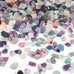JOHOUSE 0.9-1lb Rose Quartz Chips Pink Crushed Tumbled Stones Decorative Rocks For Aquarium Fish Tank Vase Filler