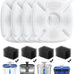 Veken 8-pack cat water fountain filters & pre-filter sponges for 50oz-108oz automatic pet fountains