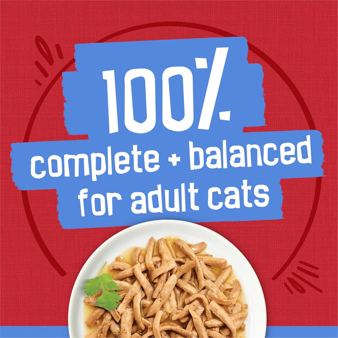 Purina Friskies Shreds with Beef in Gravy, 5.5 oz. Cans, Pack of 24, Adult Cat Food with Real Beef and Vitamins
