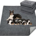 loobani 2 packs extra large reusable dog mat for floor, non-slip washable pee pads for dogs, gray, 36x48 inches