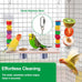 3-Pcs Stainless Steel Parrot Fruit & Vegetable Skewer Toy 6.9in/17.5cm, 8.9in/22.5cm, 10.8in/27.5cm