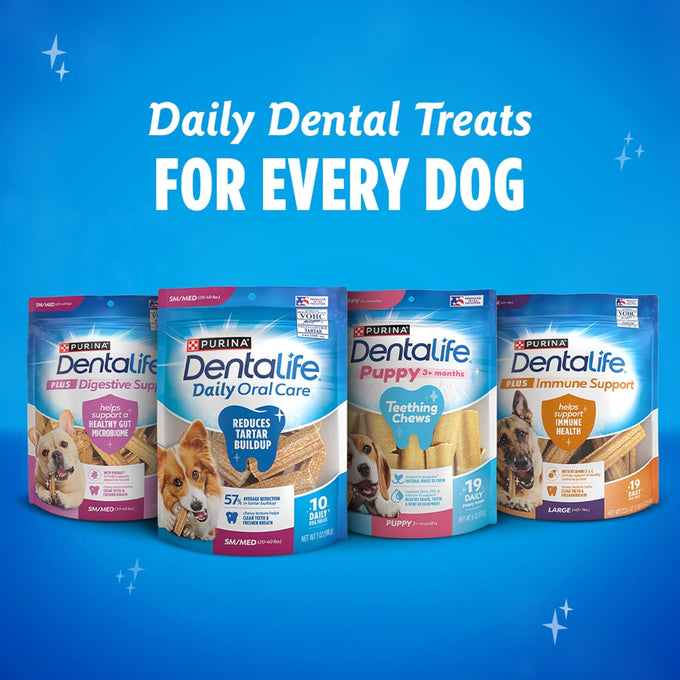 Purina DentaLife Daily Oral Care Dog Dental Chews for Small Breed Dogs, 90 count, Chicken Flavor, 20-40 lbs.