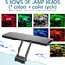 hygger 14w clip on aquarium LED light with 7 colors and adjustable timer for planted tank 12~20in