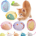jecery 5 pcs cat spring balls colorful playful coils interactive action toys caged rats for kitten pet supplies