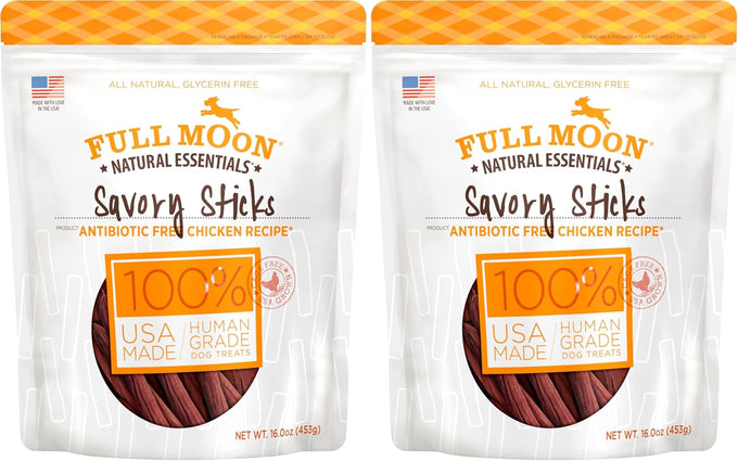 Full Moon Human Grade Beef Savory Sticks Dog Treats, 22 Ounce, US-Grown, 1.375 Pound