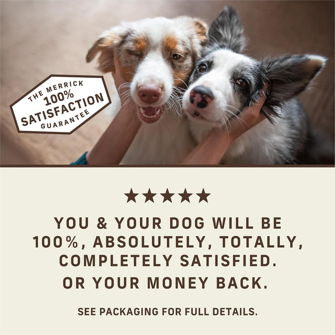Merrick Power Bites Soft & Chewy Dog Treats with Real Deboned Chicken, Grain-Free Recipe, Fortified with Omega Fatty Acids and Minerals, Star-Shaped for Training, 6 oz Resealable Bag