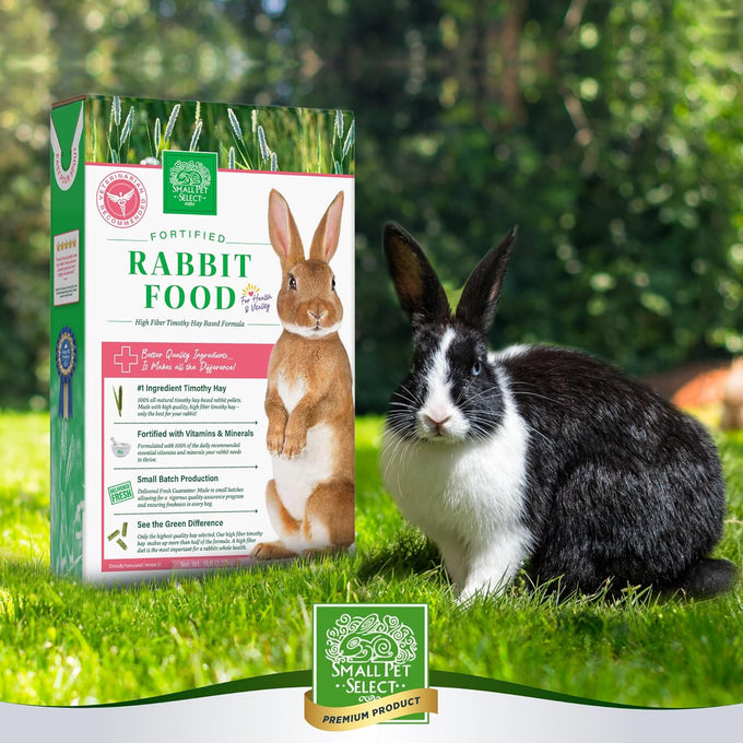 Timothy hay based rabbit food pellets, small pet select, 10 lb, high fiber, veterinarian recommended