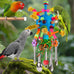 parrot toys stainless steel spoons colorful acrylic stick chew toys for amazons conures cockatiels lovebirds