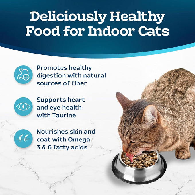 Blue Buffalo Tastefuls Adult Indoor Cat Food, Chicken & Brown Rice Recipe, 7-lb Bag, Made in USA
