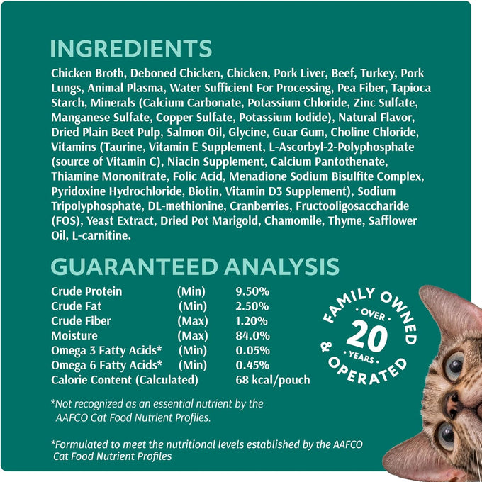 Optimeal 3oz grain free adult cat food wet pouches, high protein premium nutrition with natural European ingredients in savory gravy, pack of 12