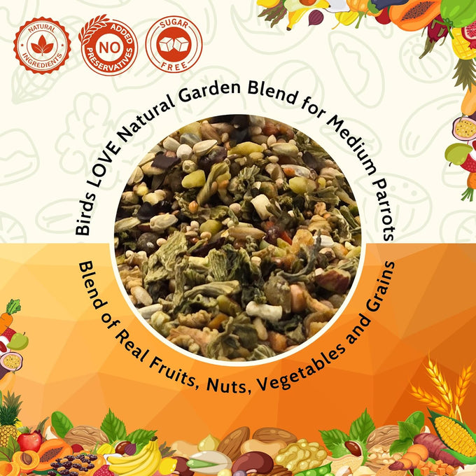 Cockatiels and Green Cheek Conures love 2lb All Natural Garden Blend Bird Food, no added preservatives or sweeteners