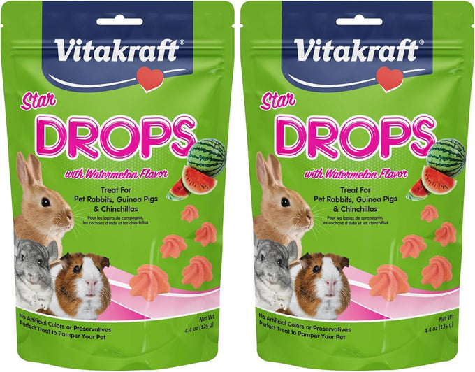 Vitakraft watermelon flavor small animal treats 4.4 oz yogurt enriched nourishing rabbit guinea pig hamster snacks