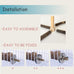 Bird Perch 360° Rotating Wooden Stand with Natural Chew Toys for Small Parrots and Conures