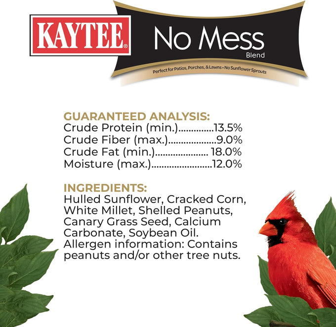 Kaytee Wild Bird No Mess or Waste Free Seed Blend for Blue Jays Woodpeckers and More 10 Pound