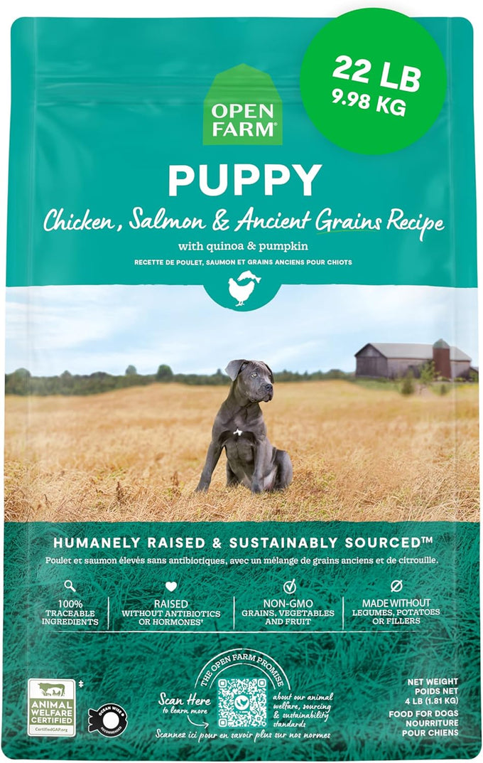 Open Farm Ancient Grains Dry Dog Food for Puppies, 4lb
