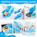 Pecute Heat Resistant Silicone Pet Grooming Gloves with High-Density Teeth, Blue