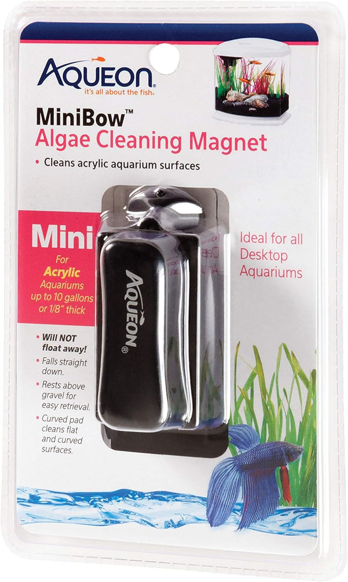 Aqueon Aquarium Algae Scraper for Glass/Acrylic, Small, Black - Easy Fish Tank Cleaning