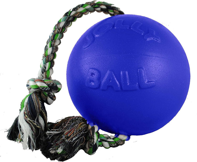 Jolly Pets Romp-n-Roll Dog Toy 8 inches large blue model 608 BL