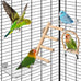 dbness 5in1 wooden bird perch toys for parakeet parrot cage accessories with climbing ladder swing and perches