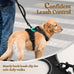 rabbitgoo dog harness no pull black large adjustable soft padded reflective oxford vest for labrador german shepherd