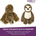 Multipet Sloth Dog Plush Toy, 10 inches, Squeaky, Extra Soft, Cuddling & Play