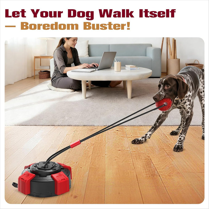 Red & Black Indestructible Suction Cup Dog Toy for Small/Medium Aggressive Chewers Interactive Tug of War Puzzle Enrichment Indoor Outdoor Use