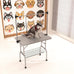 36 inch foldable dog grooming table with adjustable arm blue maximum capacity 330lbs