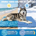 expwlorer dog cooling mat, double-sided foldable pet bed for dogs and cats, blue pad cooling dog blanket