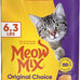 Meow Mix Original Choice Dry Cat Food, 6.3 pound bag, complete and balanced nutrition for adult cats