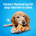 Hartz Chicken Flavored Tri-Point Dog Toy and Treat in One, Medium Size, for Puppies and Adult Dogs