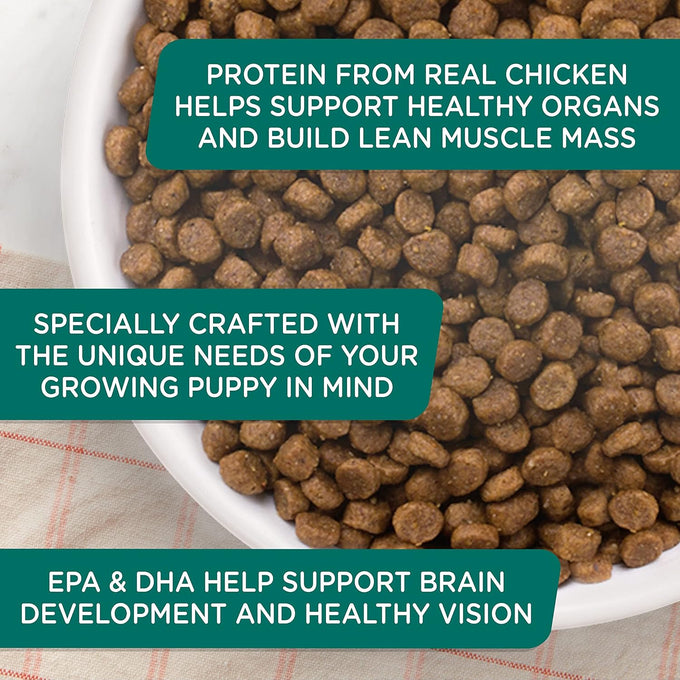 Nutrish Bright Puppy Premium Dry Dog Food, Chicken & Brown Rice