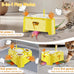 Cheese-Shaped Interactive Cat Toy with USB Rechargeable Electronic Feather Toy for Indoor Cats and Kittens 6-Hole Mole & Rotating Feather