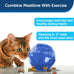 PetSafe Slimcat Slow Feeder Ball for Cats - Interactive Puzzle Game with Adjustable Openings and Portion Control (Blue)