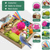 Natural Bird Toy Foraging Parrot Shredding Toys Box for Small-Medium Birds (Colorful)