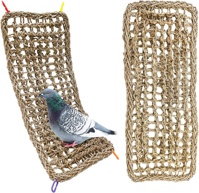 bird seagrass mat 30x7 natural grass woven hammock cage accessories for parrots and other birds