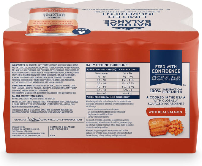 Natural Balance Grain-Free Sweet Potato & Salmon Wet Dog Food