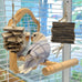 lwinger small parrot chew toys 4 pack natural cardboard paper hanging bird shredding toy for budgies conures cockatiel parakeet lovebirds canary