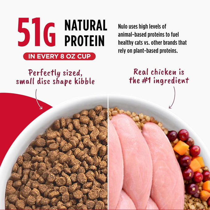 Nulo Freestyle Cat & Kitten Dry Food, Chicken & Cod Recipe, High Protein Grain Free, 4lb Bag, Natural Kibble