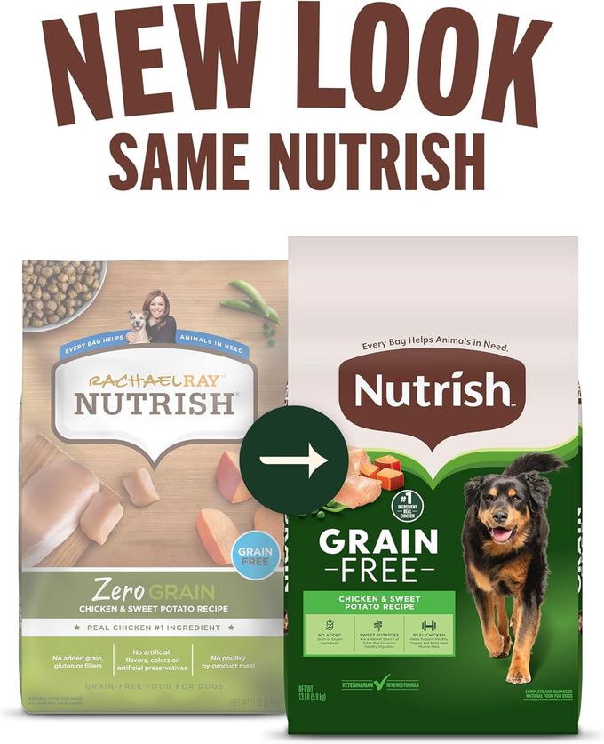 Nutrish Grain-Free Chicken & Sweet Potato Dog Food, 26 lb